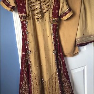 Indian Pakistani Ready To Wear Dress 3 Piece Party Wedding Dress Maxi
